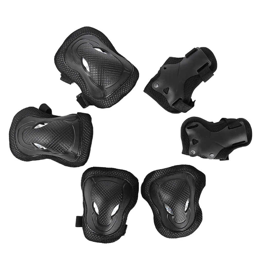 6pcs Protective Gear Set High Hardness Shell Ventilated Linings Absorb Sweat Durable PVC Material Skateboard Roller Skating