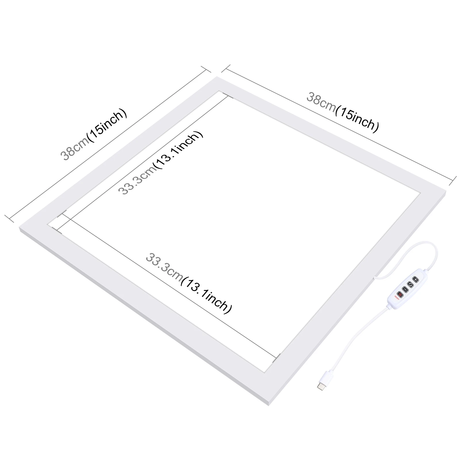 PULUZ 800 1200LM LED Shadowless Light Lamp Photography Panel Pad with Switch Acrylic Material, No Polar Dimming Light 19 34.7cm