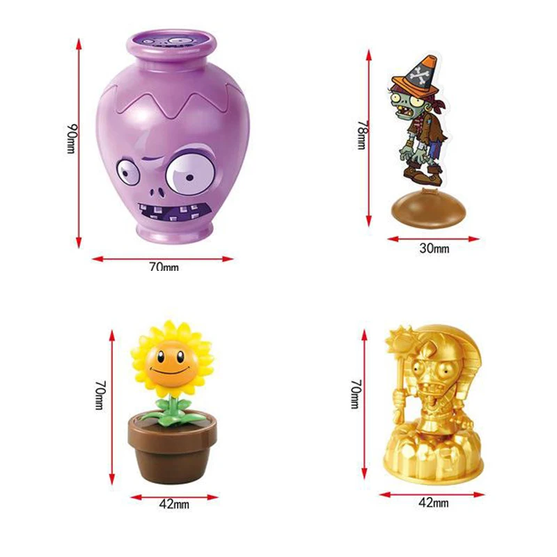 Genuine 12 Style Plants VS Zombies 2 Surprise Box Jar Set Toys Peashooter SunFlower Pharaoh Zombie Game Figure Doll Model Toys