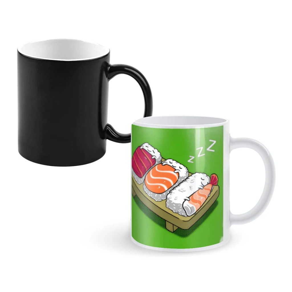 

Sleepy SushiCoffee Mugs And Mug Creative Color Change Tea Cup Ceramic Milk Cups Novelty Gifts