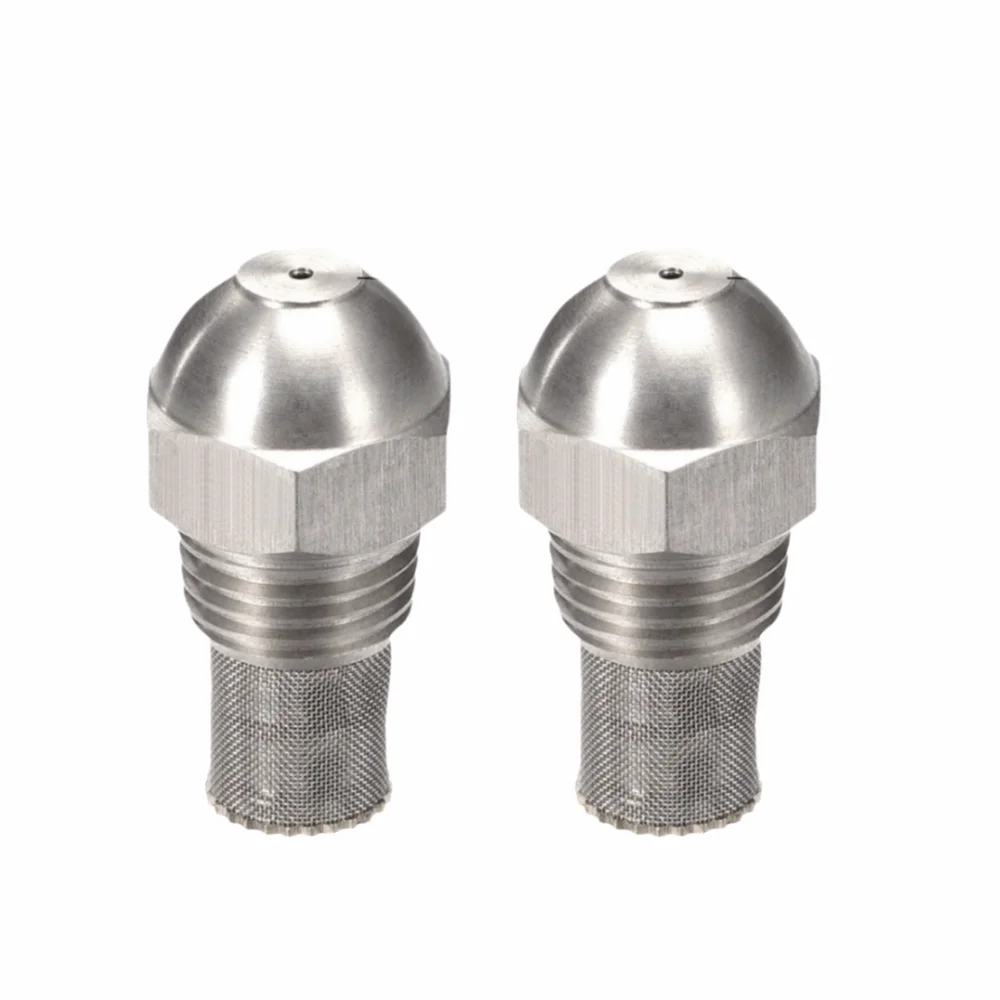 2PCS 304 Stainless Steel Misting Nozzle 1/4 BSPT Silver Atomizing Spray Tip 1.5mm Orifice Garden Misting Nozzle Outdoor Cooling