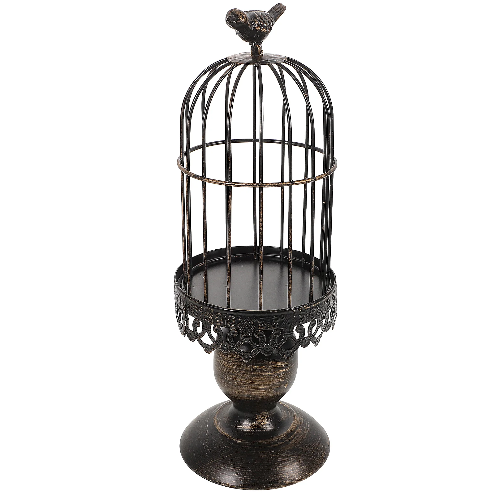 

Creative Birdcage Holder Metal Vintage Style Decorative Candlestick for Birthday Halloween Party Dining Table Home