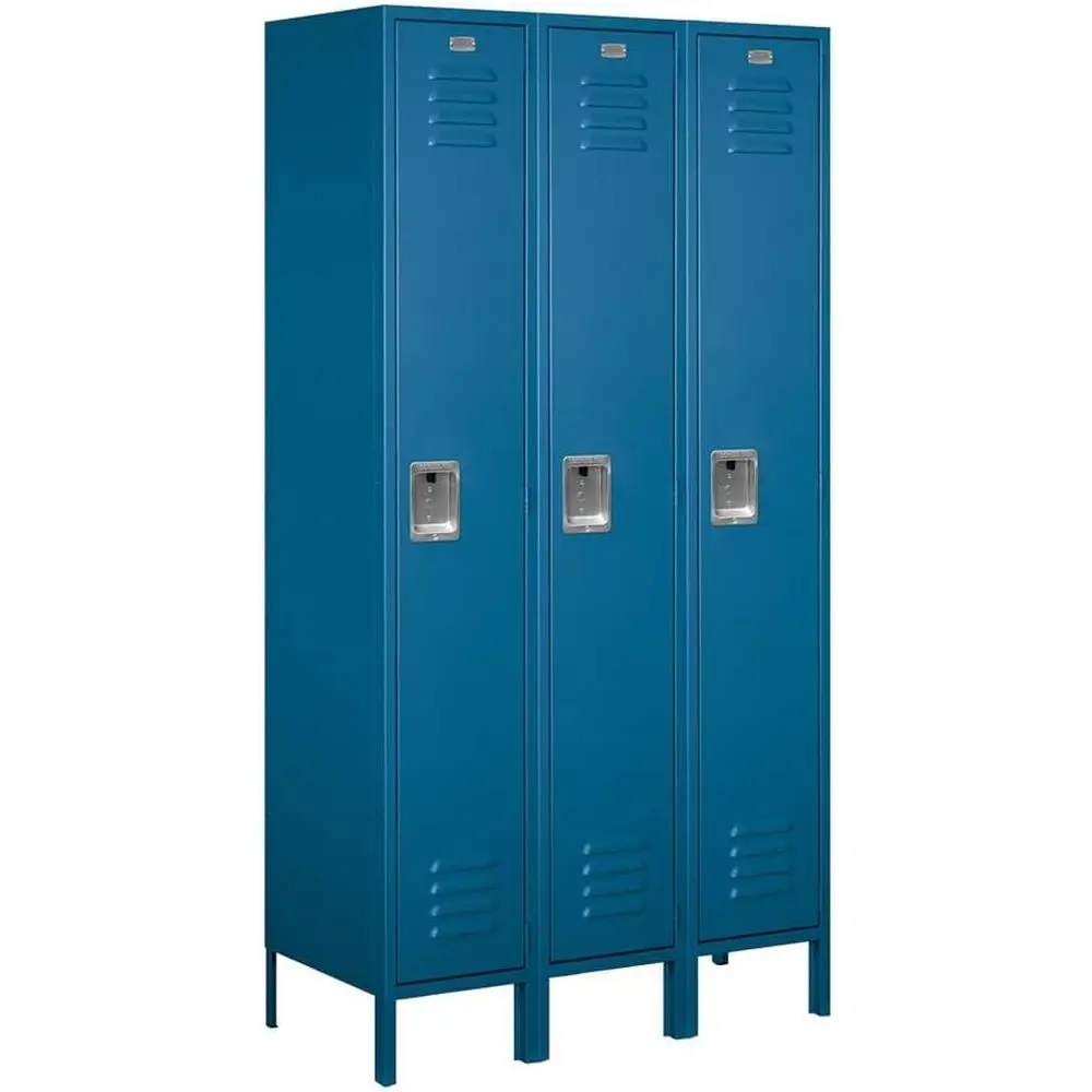 

51368BL-ingle Tier 45-Inch Wide 6-eet High 18-Inch Deep Unassembled Extra Wide Stand Metal Locker, Blue