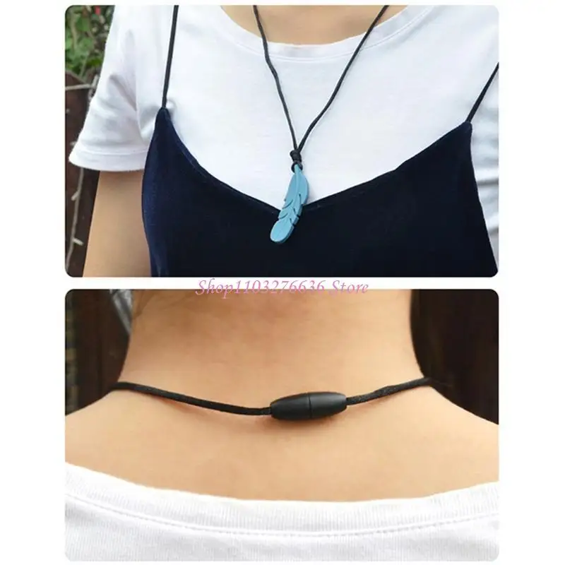 R6FD, joyería plumas silicona para bebés, collar dentición, juguetes para masticar para lactancia bebés