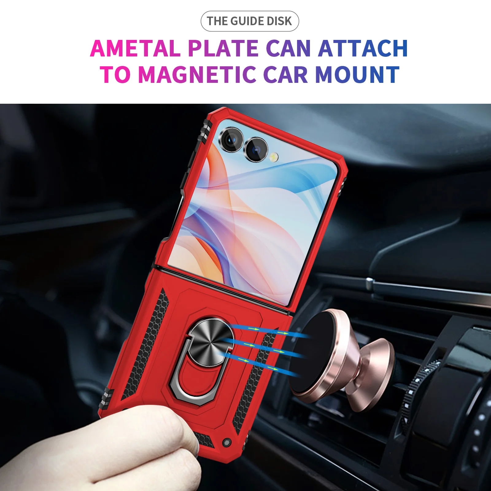 Military-grade Shockproof Phone Case For Samsung Galaxy Z Flip 7 Armor Ring Stand Holder Protective Case For Z Flip 7 FE 6 5 4 3 - view 5
