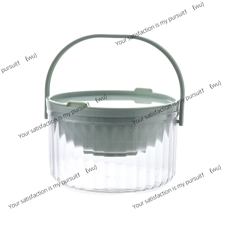 New Silicone Ice Tray With Lid Large Capacity Storage Box Fruit Vegetable Chilled Salad Bowl