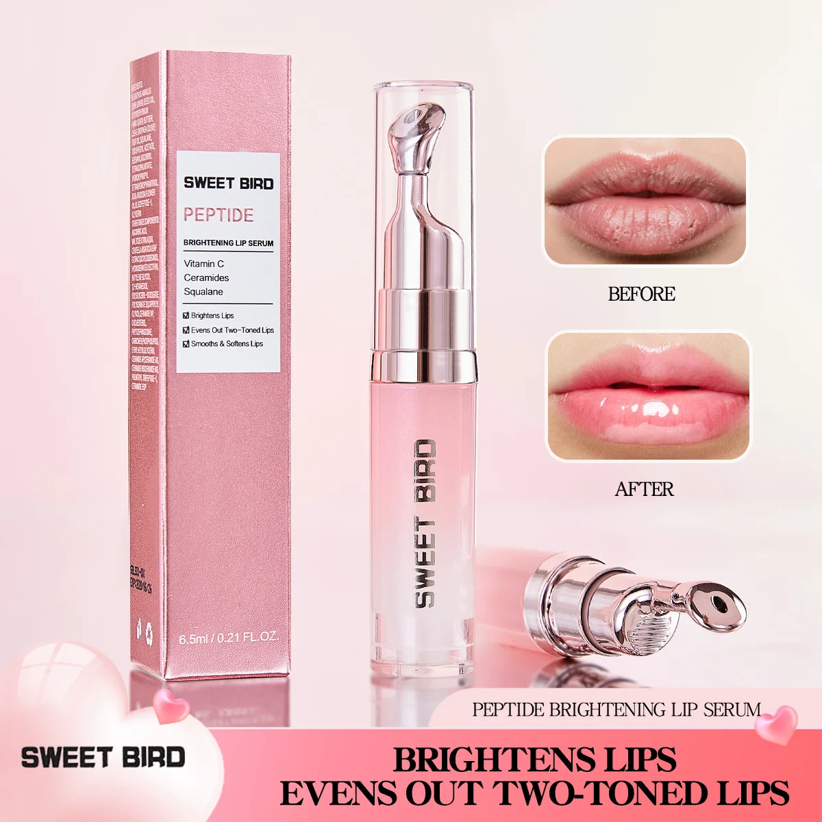 Light Pattern Color Changing Lip Essential Oil Moisturizing Color Changing Lip Oil Volumizing Light Pattern Lip Balm