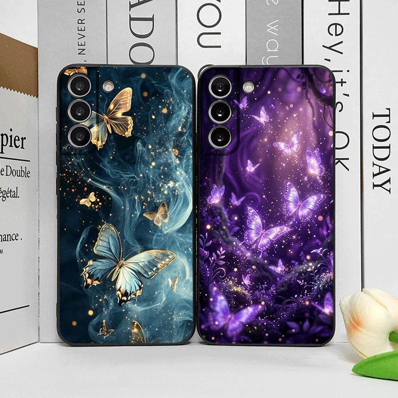 Coque de téléphone souple avec impression artistique de papillon de dessin animé vintage pour Honor Huawei 200 LITE 100 400 PRO 90 80 Lite Magic 8 7 6 5 Pro