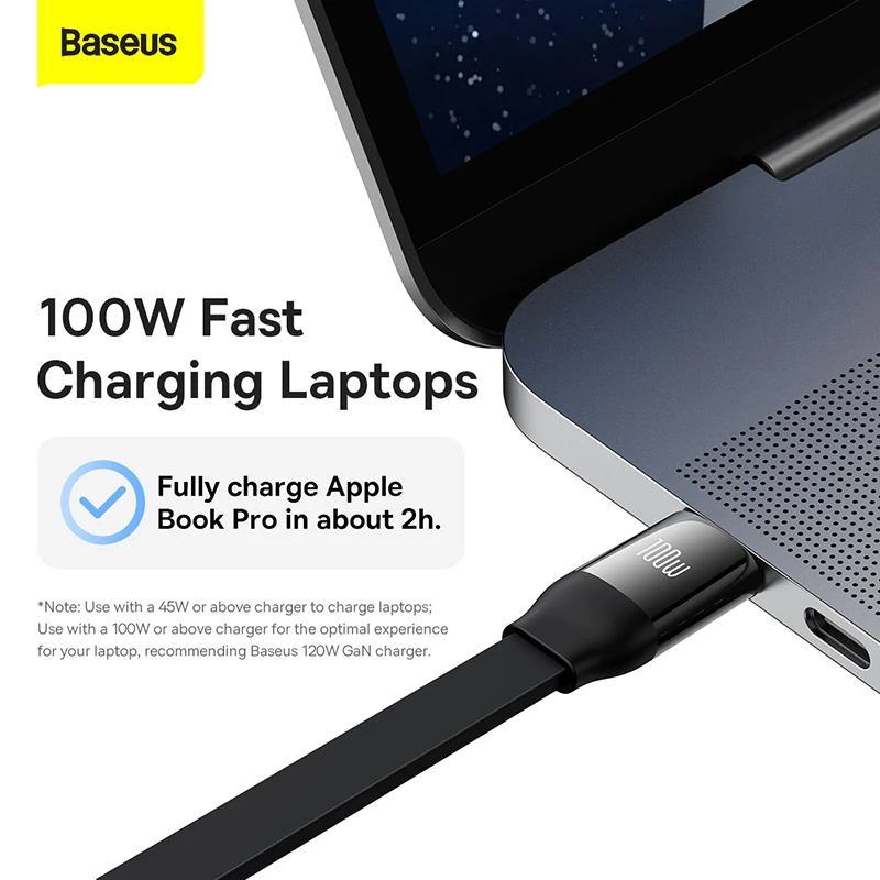 Baseus Flash Series Ⅱ One-for-three Fast Charging Cable Type-C to M+L+C 100W 1.5m