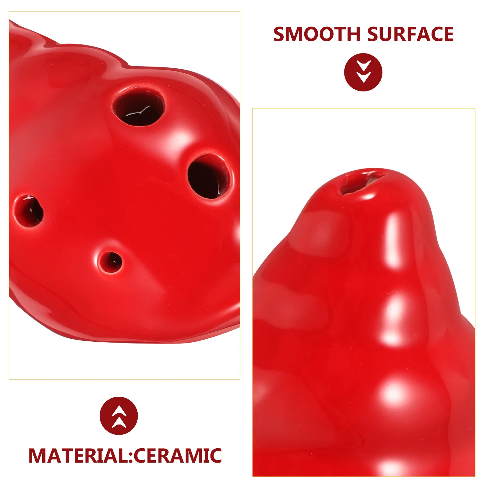 

6-Hole Professional Ocarina Durable Ceramic Beginner Instrument Compact Portable Music Wind Instrument for Kids