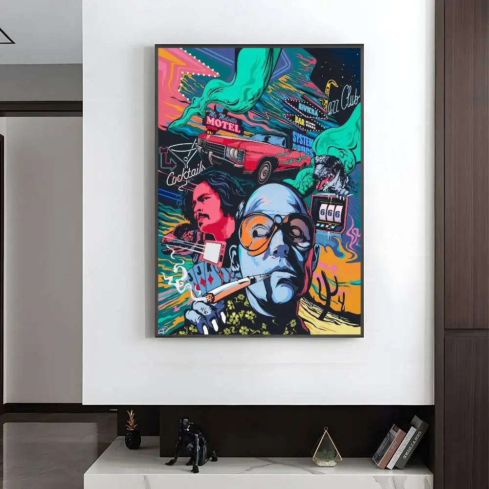 الخوف الكراهية لاس فيغاس ملصق HD الفن لزجة جدار مقاوم للماء غرفة المعيشة المنزلي غرفة نوم الديكور الجمالي #6