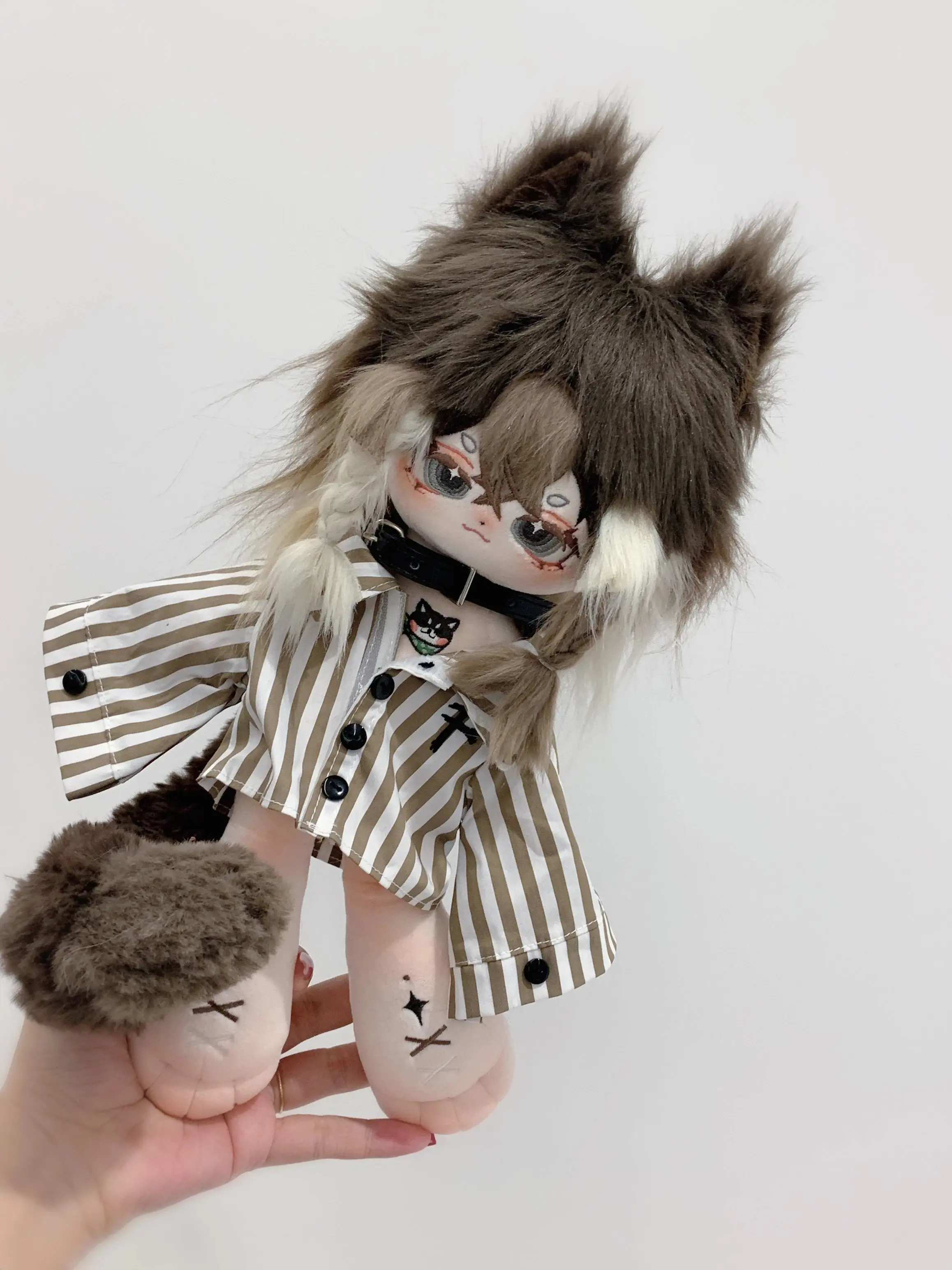 Anime No attributes Monster Hei Chai Stuffed 30cm Plushie Cotton Plush Doll Body With Skeleton Tail  Kawaii Game Toy For Kids Gi