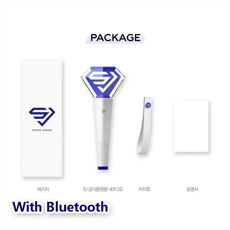 KPOP Super Junior Lightstick Ver.2 With Bluetooth Glow Hand Light Concert Cheer Superjunior Light Stick Lamp Fans Collection Gi