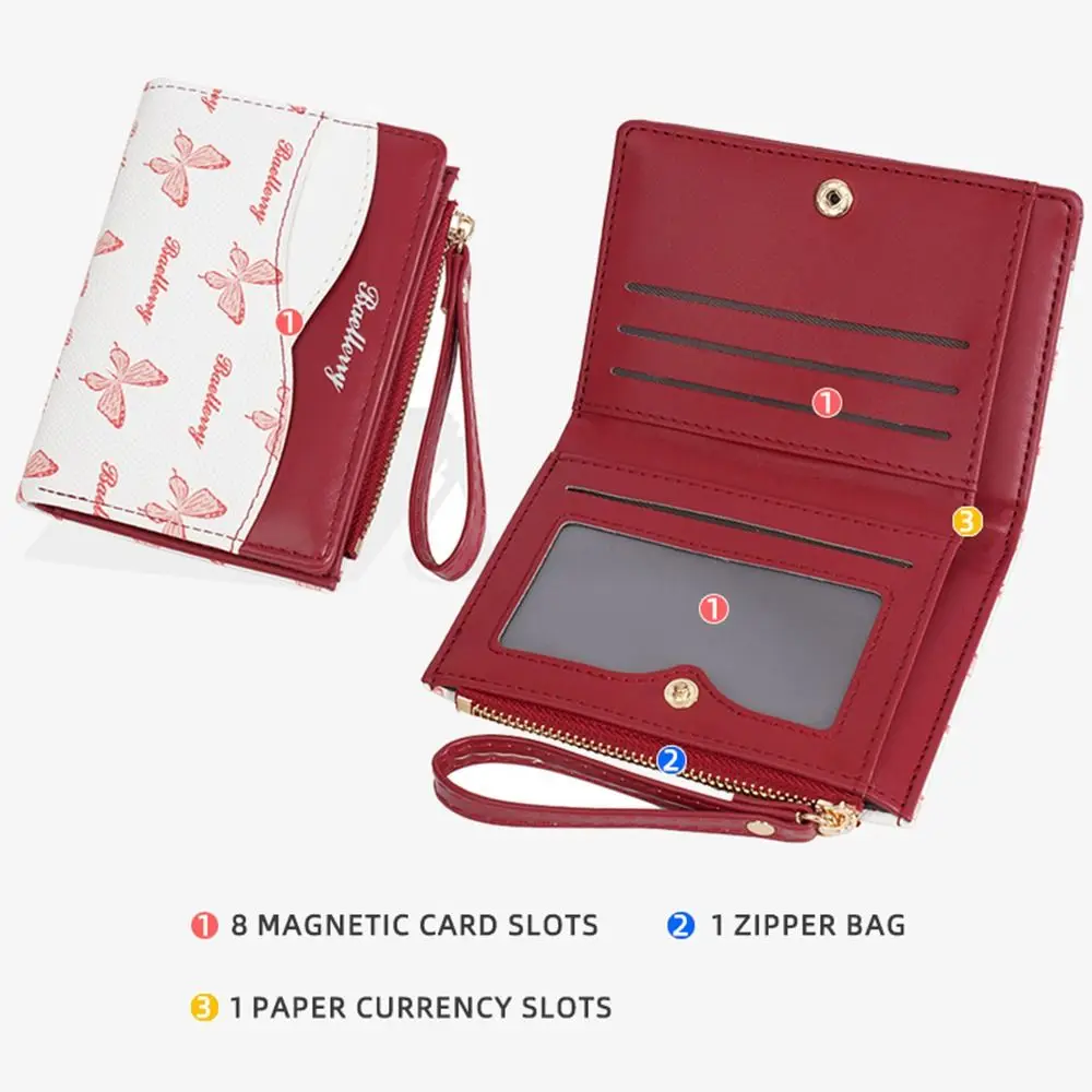 Женский кошелек из искусственной кожи с несколькими слотами для карт, противоугонная сумка для кредитных карт, водонепроницаемый кошелек на молнии в корейском стиле, уличный кошелек