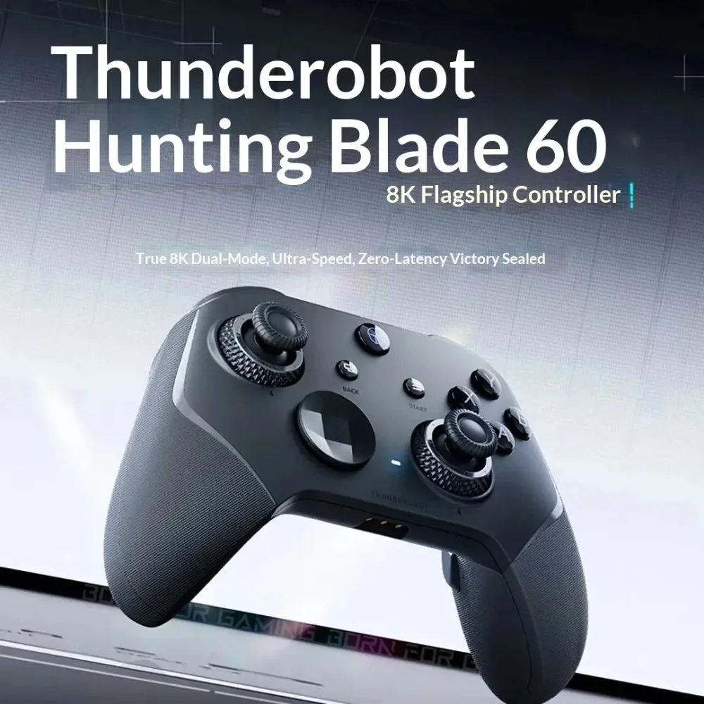 Thunderobot hunter Blade 60 Wireless Game Controller 8KHz 3-Mode TMR Joystick Dual‑Mode Triggers for NS1/Switch2/PC/Steam Gamers