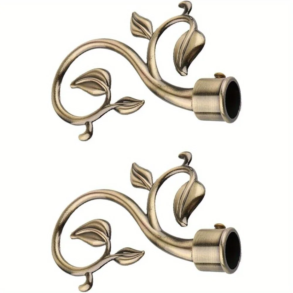 Set of 2 Decorative Finials for Curtain Rods Curtain Rod Pole Finials Ends, Fits Dia. 28mm/1.1in Curtain Rods (Classical Style)