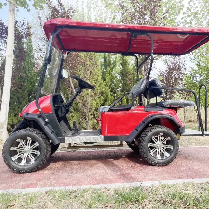 

2025 Electric Golf Cart 2 Seater Lithium Double Wishbone Independent Suspension 5KW 7KW AC Motor AC Motor Off Road Golf Cart