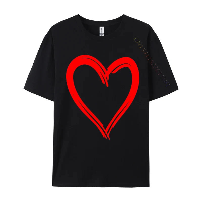 

Red Heart Cool Love Heart Valentines Day Faddish Men T-Shirt Fitness Tight Simple Style Tops & Tees Pure Cotton Camis