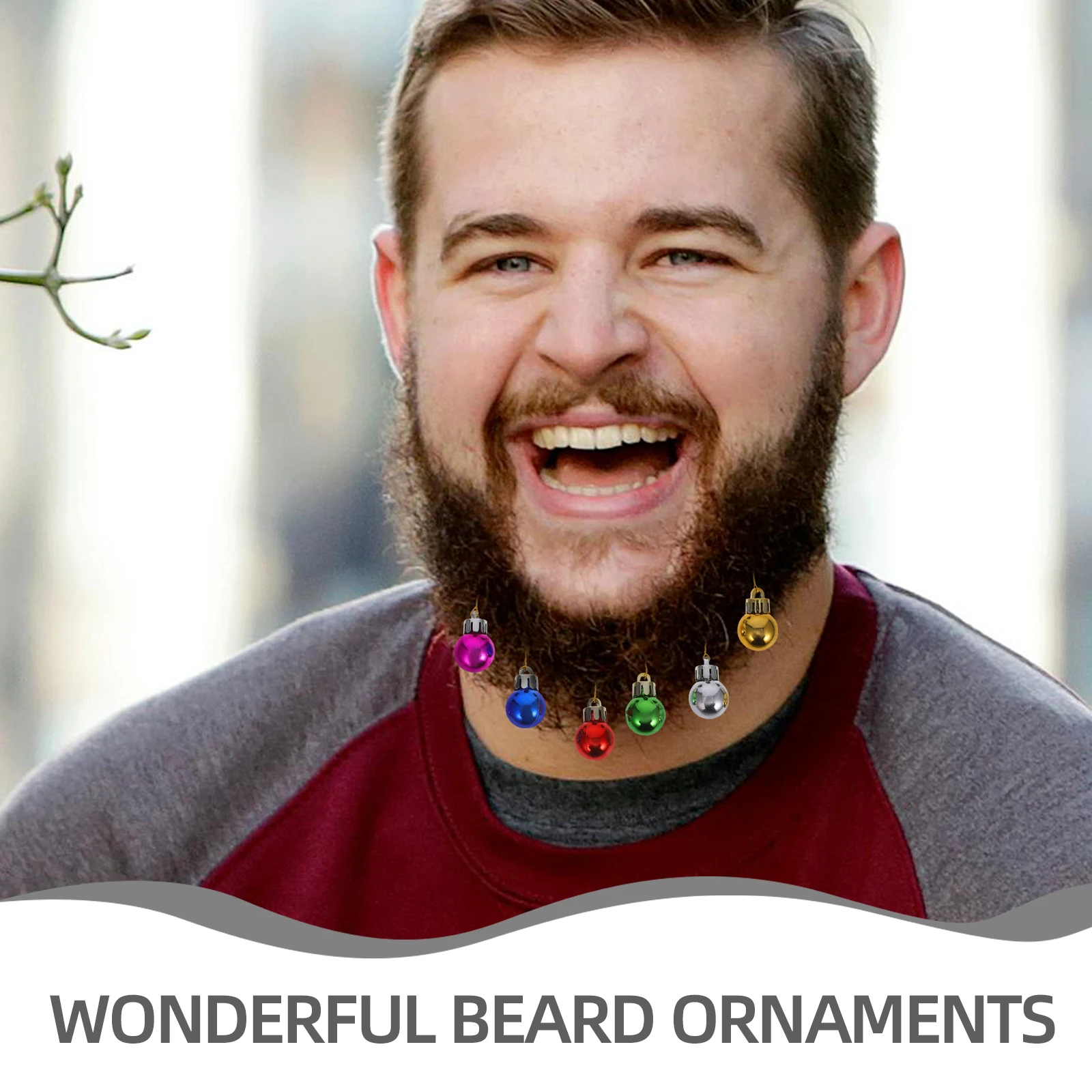 12 stuks kerstbaardclips kleurrijke glanzende gezichtshaarversieringen baarddecoraties vakantiefeestcadeaus voor mannen