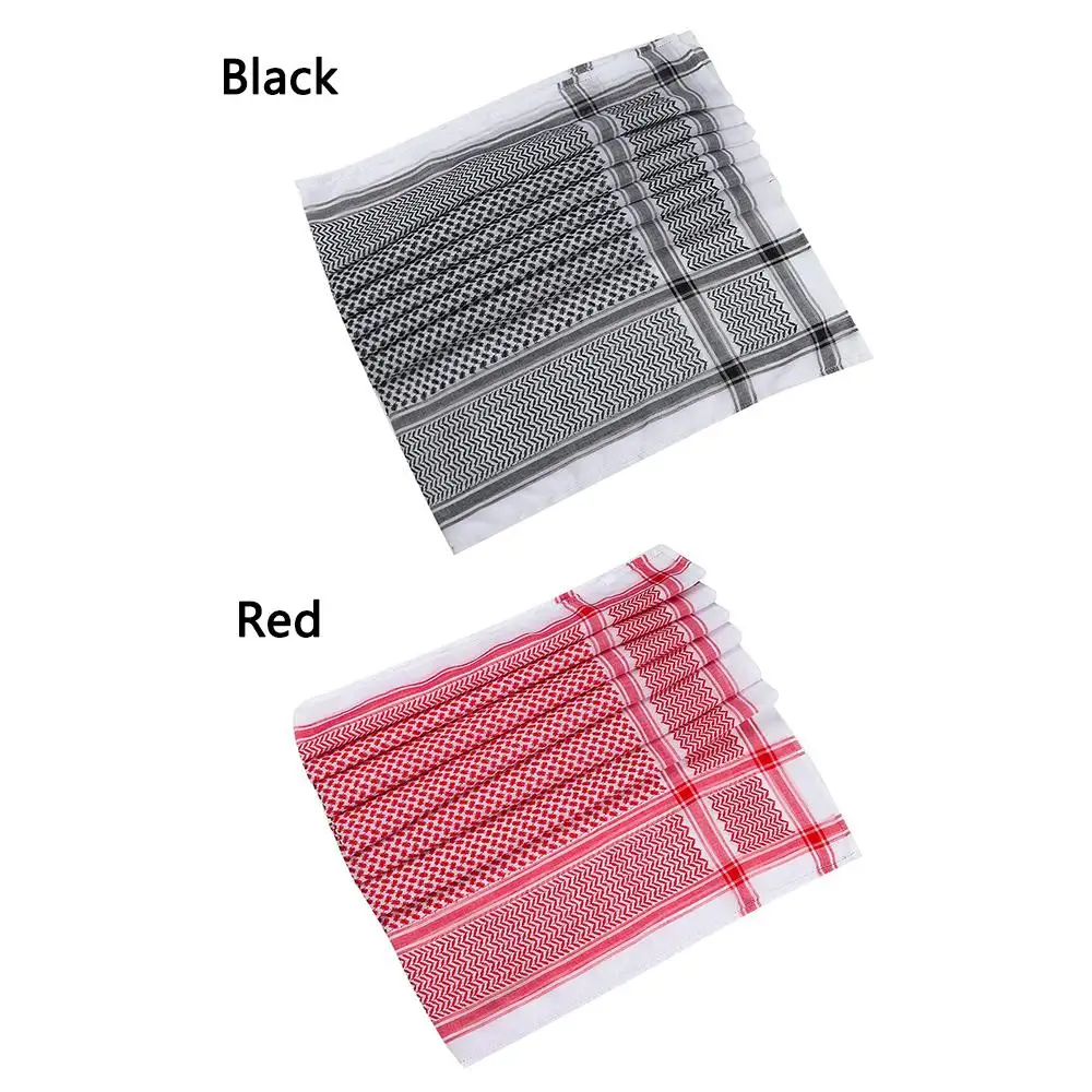 大人のためのイスラム教徒のヘッドラップ、アラビアのターバン、イスラムのマム、アーブヘッドウェア、黒と赤、アラブターバン、arabicヒジャーブ、ネックラップ、1個