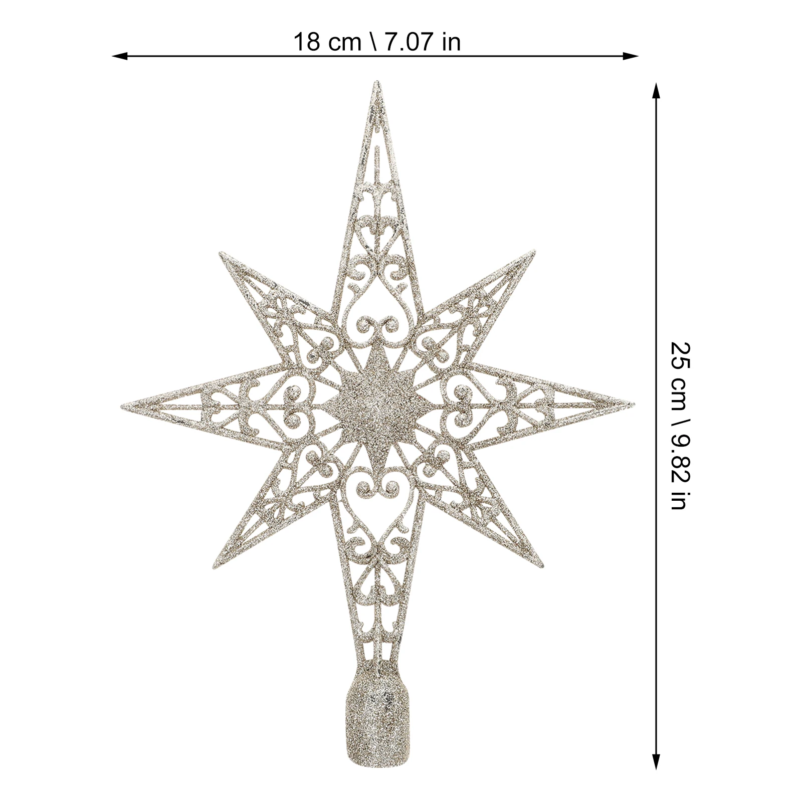 

Plastic Christmas Tree Topper Star Decoration Vintage Xmas naments Festive Home Decor Christmas Star Tree Toppers Holiday Party