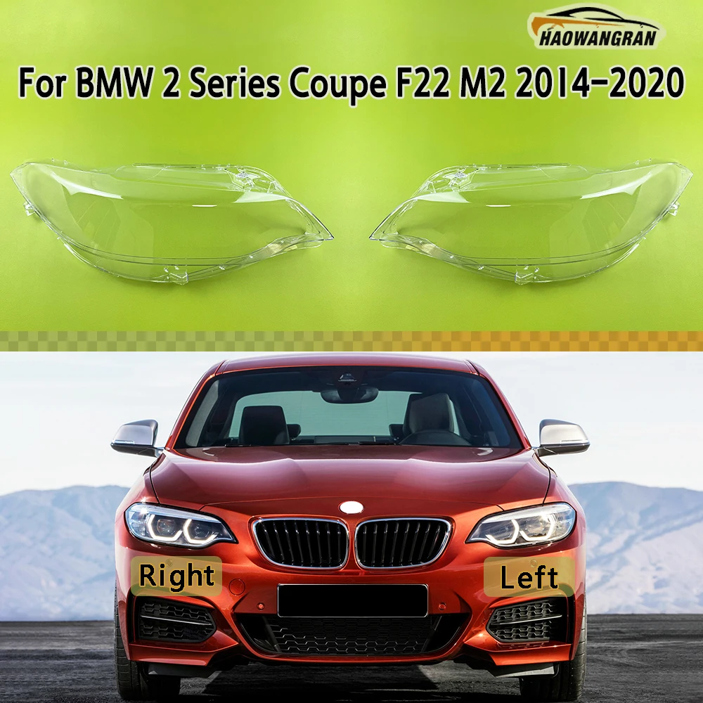 

For BMW 2 Series Coupe F22 M2 2014-2020 Transparent Headlight Cover Headlamp Shell Lens Plexiglass Replace Original Lampshade