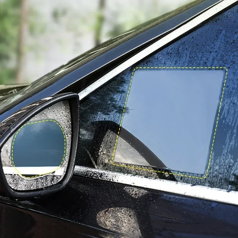 2pcs Car Rearview Mirror Film Sticker Side Window Rainproof Clear Film Anti-Fog Waterproof Protective Films for Car Motorcycle image 4