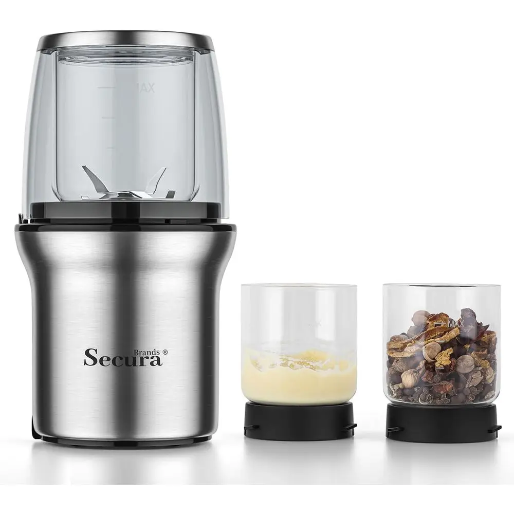 

Electric Spice Herb Seeds Grinder with Two Glass Bowl, Dry and Wet Grinder