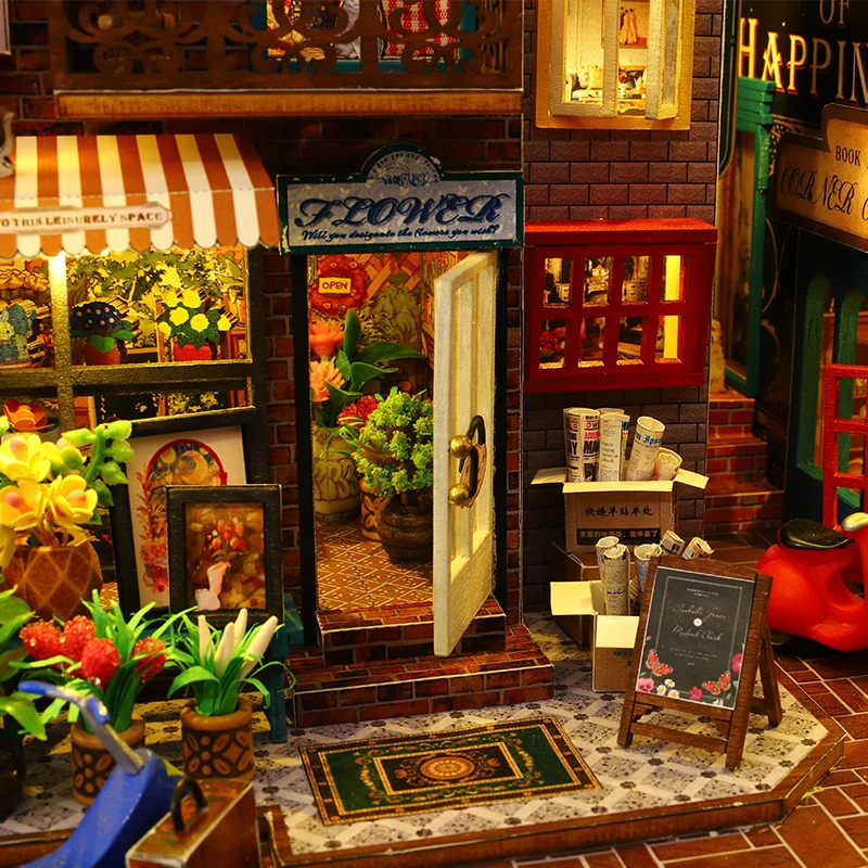3D Puzzles Wooden Doll Houses Assembly Building Model Construction Toys Room Home Bedroom Decoration With Furniture LED Lights