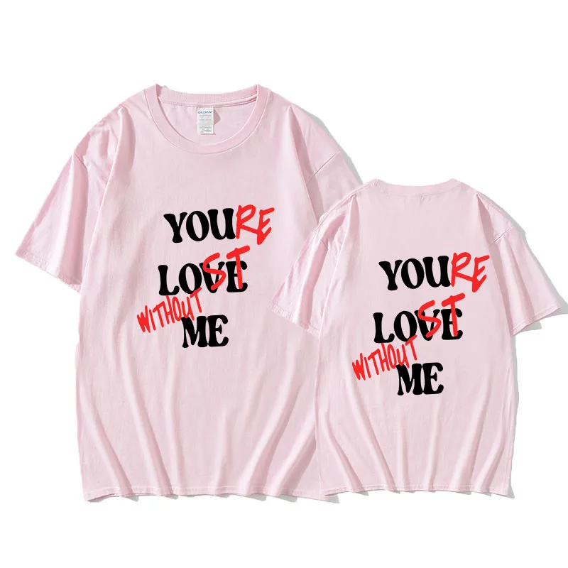 You Love Me Letter Printed T-shirt Summer Women/Men Short Sleeve 100% Cotton Clothing Loose T Shirts Vintage Casual Tee-shirts image 4