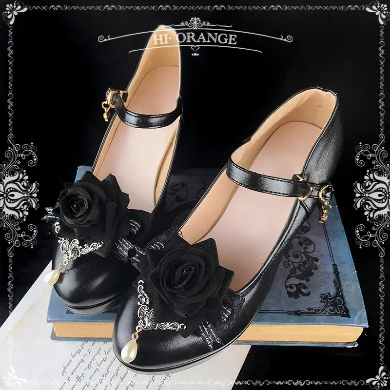 Vintage Rose Flower Pair of Shoe Clip Retro Ladies Lolita Detachable Bow Shoe Ornament Fashion Shoe Buckle