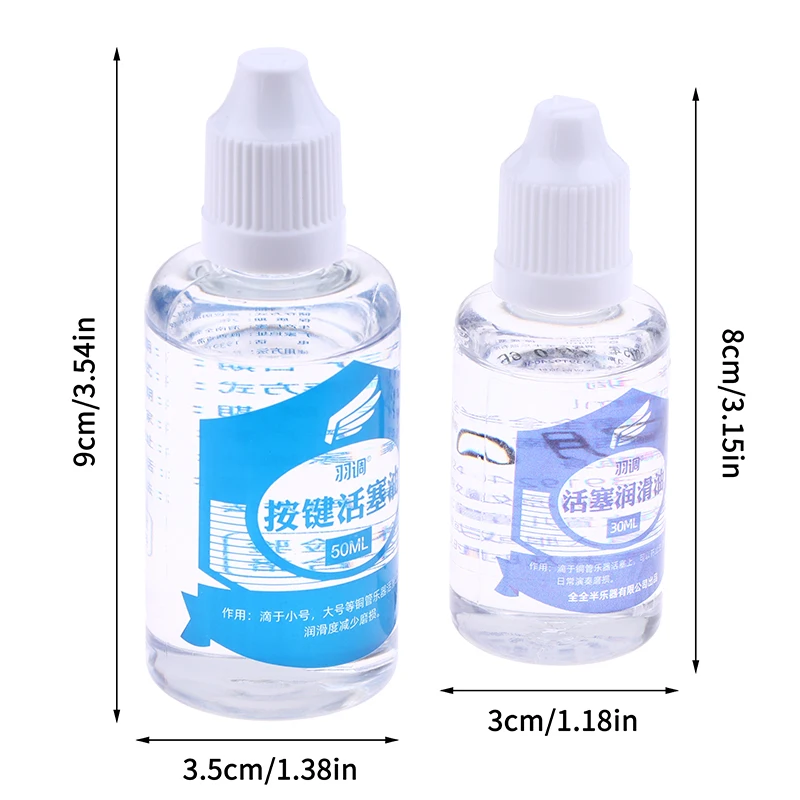 30/50 مللي صمام زيت تشحيم العناية تنظيف أدوات نحاسية متينة زيت المكبس للناي الكلارينيت كورنيه بيكولو البوق المزمار