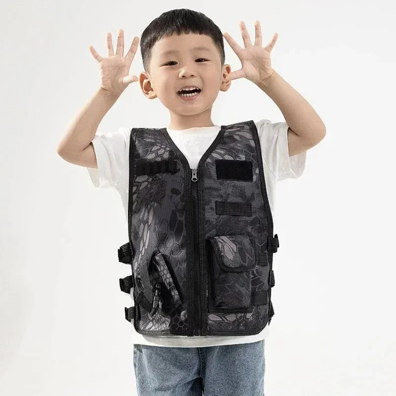 Military Kids Camouflage Hunting Clothes Men Combat Equipment Tactical Army Vest Children Cosplay Costume Airsoft Sniper Uniform