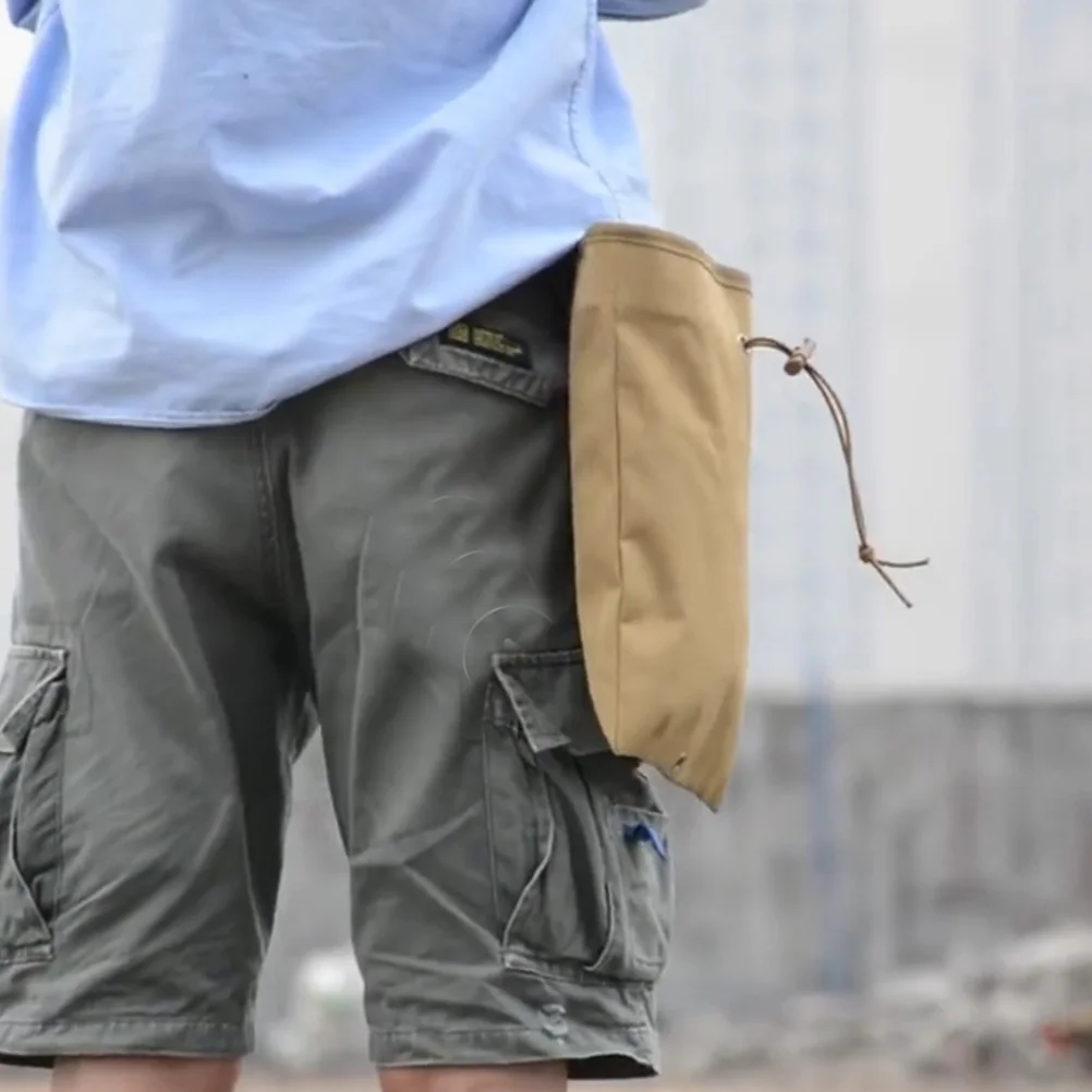 

Outdoor Hanging High Strength Fabric Storage Pouch Organizer Sundry Storage Pouch Hiking Camping Tool Sundry Khaki Small Size