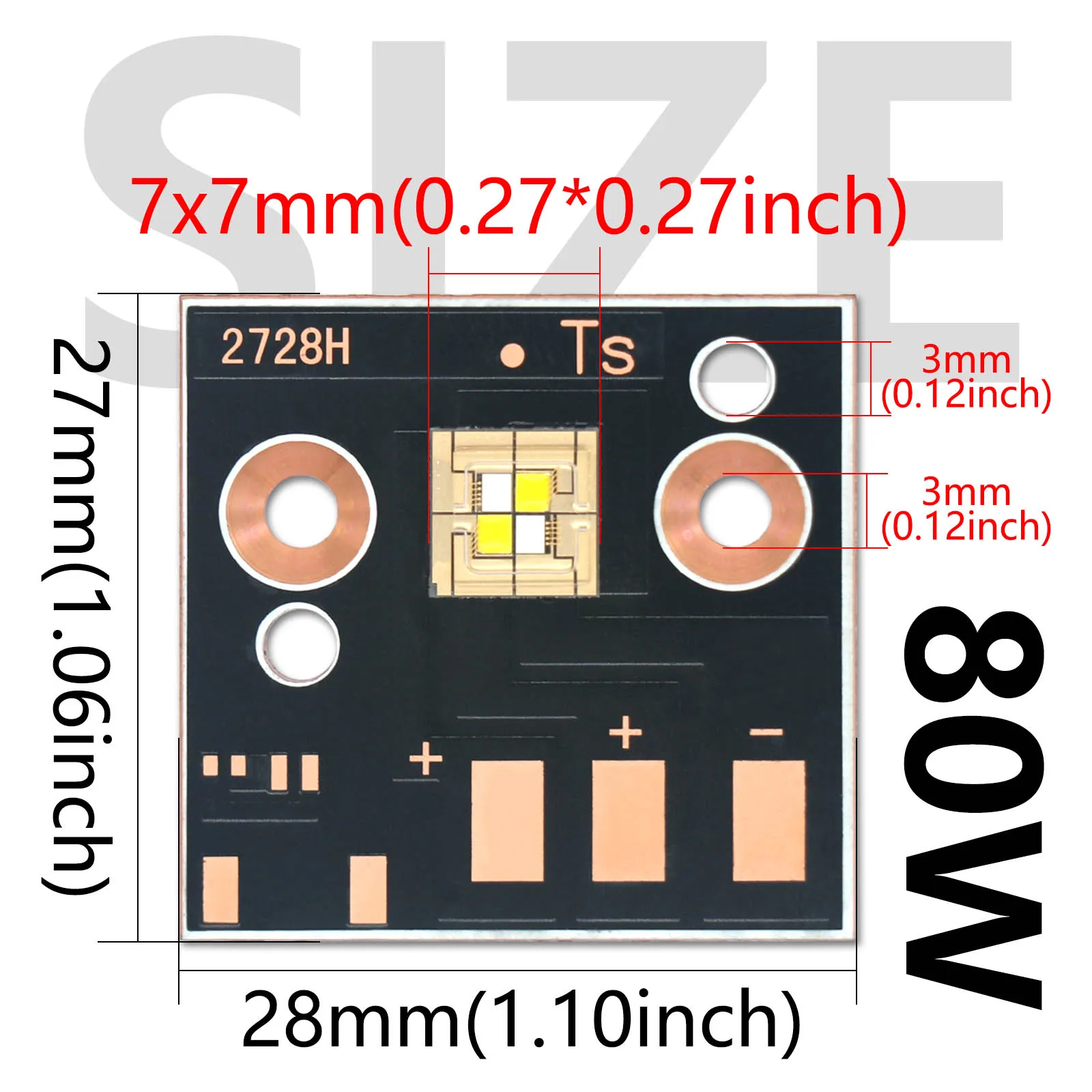 LED Perlen Kupfer 40W 60W DC 3V 6V Bicolor Lampe Chip 3500-3800K Und 450-460NM LED Geeignet Für LED Flutlicht Projektion Lampe