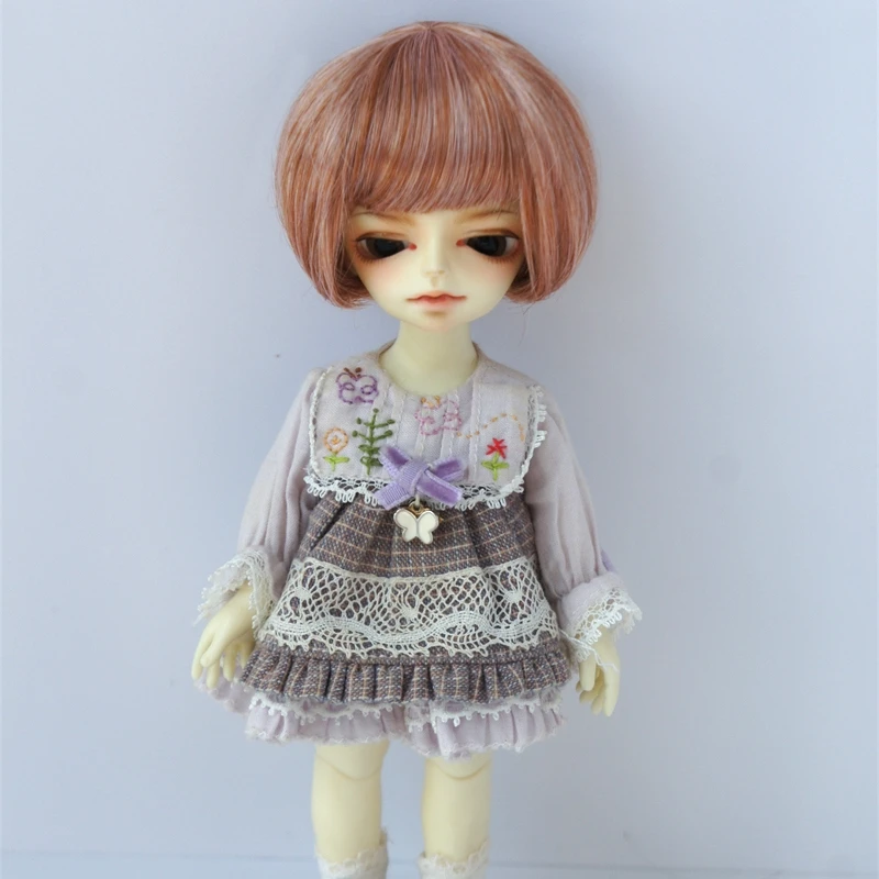 1/12 BJD  Doll wigs   JD256   4-5inch  11-13CM   Short BOBO Cut   Synthetic mohair  BJD Hair Lati White Tiny doll accessories