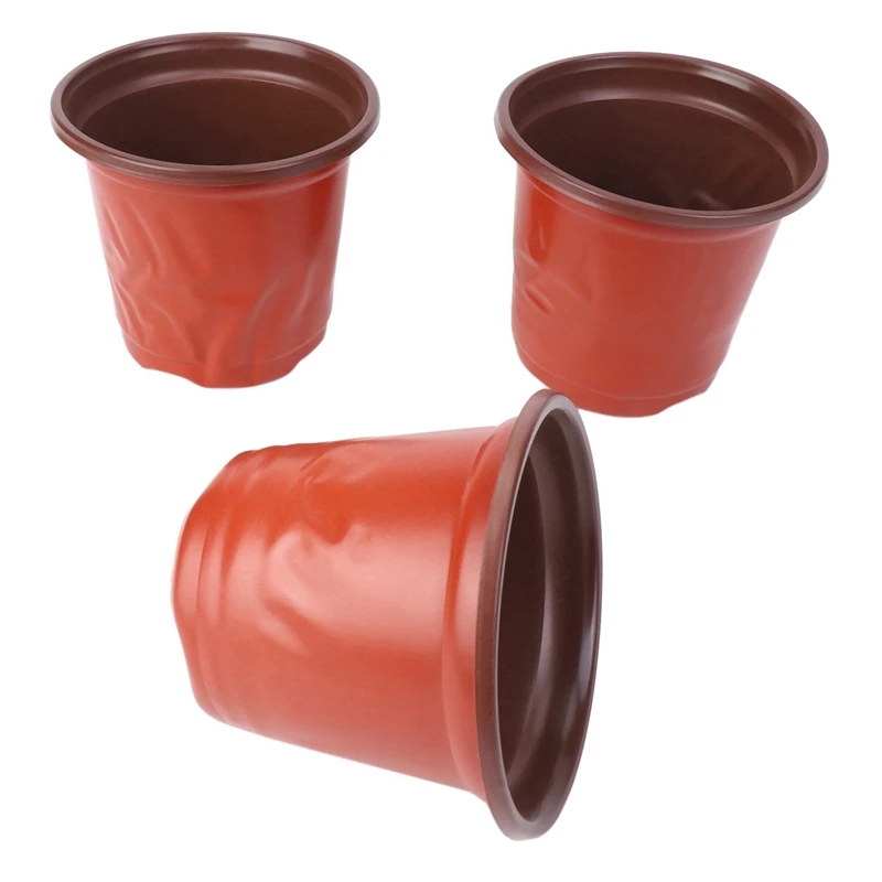 800Pcs 4 Inch Plastic Flower Seedlings Nursery Supplies Planter Pot/Pots Containers Seed Starting Pots Planting Pots