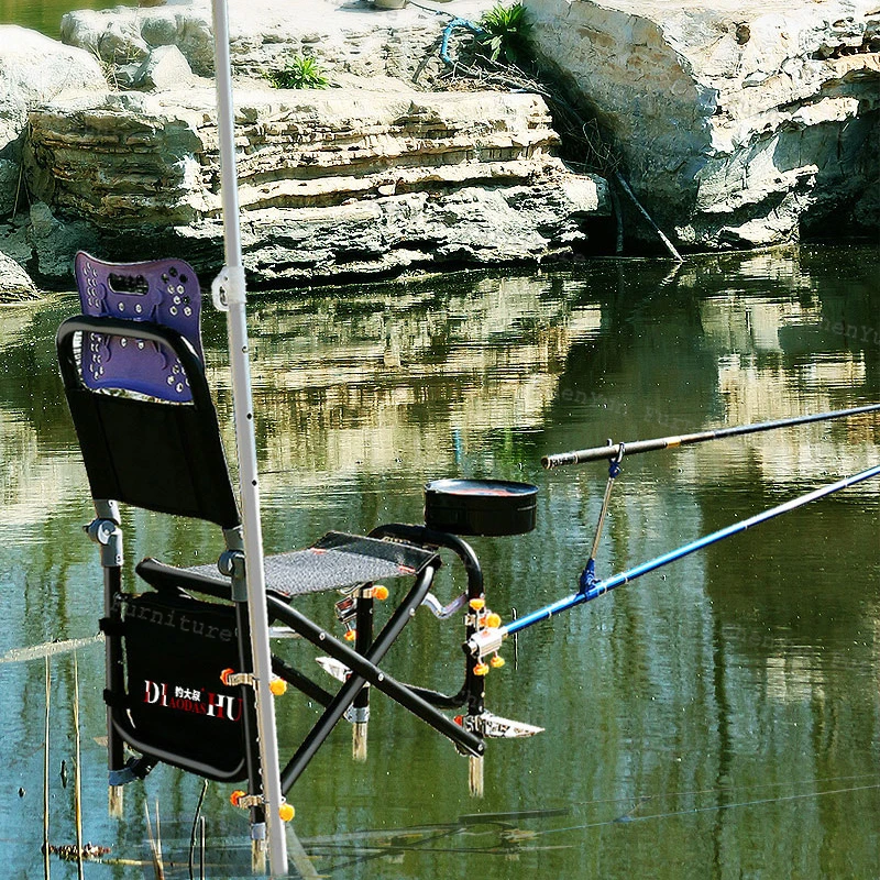 All Terrain Multifuncional Pesca Cadeiras, Encosto Portátil Dobrável, Conforto Pesca Cadeiras, Entretenimento Nórdico