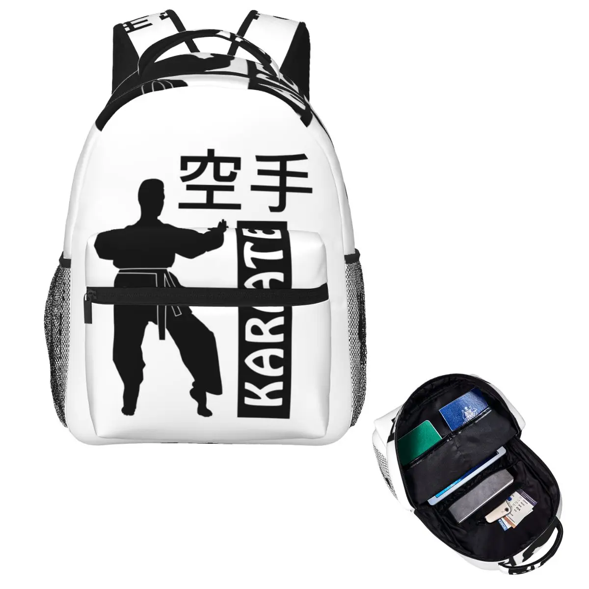 Budo Soul Karate Spirit Martial Arts Student Backpack School Bag Hiking Daypack for Boys Girls Fashion Bookbag Shoulder Bags