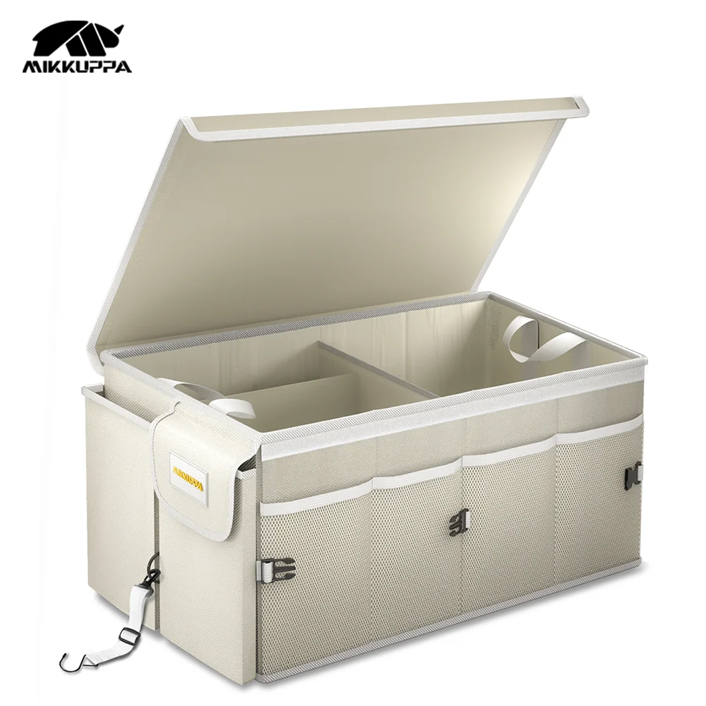 MIKKUPPA Car Trunk Organizer 65L Foldable Storage Box for Grocery Shopping Cargo Tools with Anti-Slip Bottom Various Colors