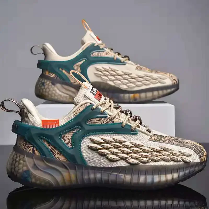 Chaussures de course décontractées respirantes en noix de coco pour hommes, baskets d'extérieur, marche, tennis, sport, tête ronde, mode, nouveau