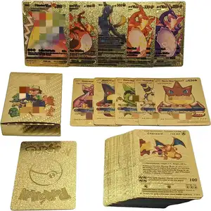 27-110pcs carte pokémon franceses pikachu ouro prata preto vmax gx inglês espanhol francês alemão pokemon cartão brinquedos 6 principais vendas cartas pokemon de ouro - №2