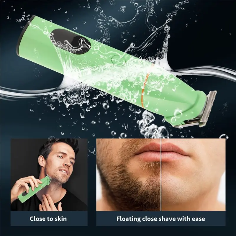 A02V-For Men' S 5-In-1 Hair Clipper Set Full Body Washable Beard Trimmer Electric Shaver Nose Hair Remover For Men