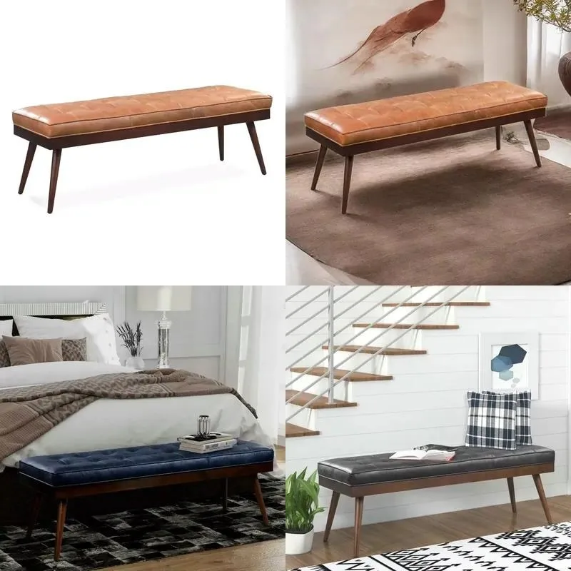 European Solid Wood Shoe Changing Stool Nordic Bench Creative Sofa Dining Stool Bedside Stool for Clothing Store Waiting Area