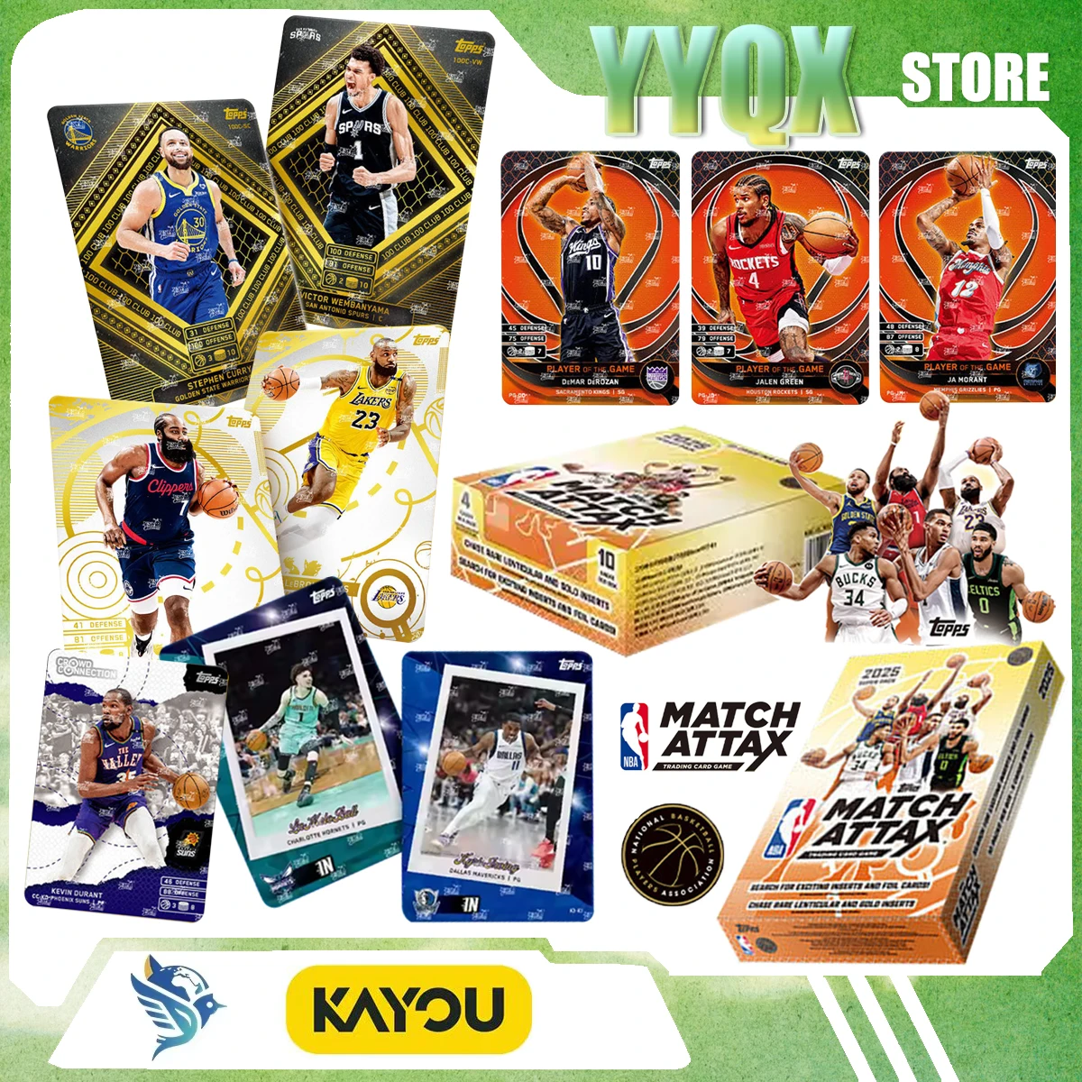

Коллекционная карточка KAYOU 2026 New Star Player Card 2025 NBA Match Attax: баскетбольная боевая карта, сувенир, подарок-сюрприз, украшение