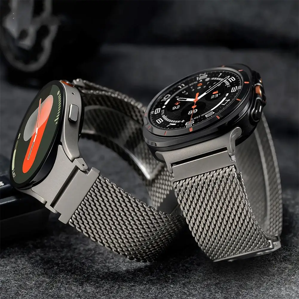 Correa de titanio para Samsung Galaxy Watch Ultra 47mm para hombre Ultra 7, hebilla de paracaídas segura X7M4