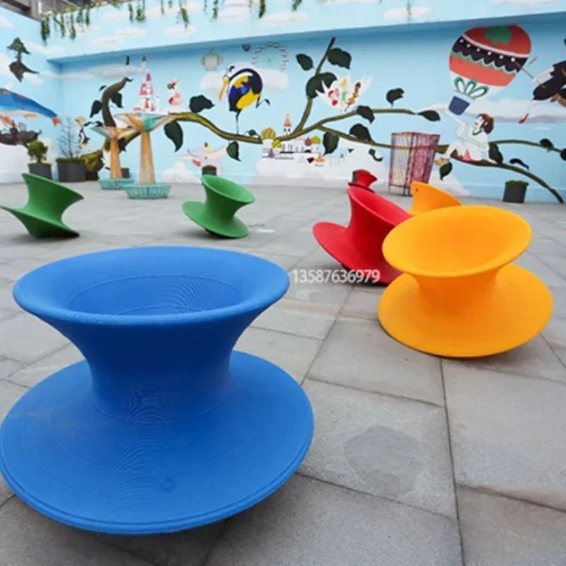 Creative Spinning Tumbler Seat: Gyro Chair for Children and Adults, Home Amusement Park Toy, Outdoor Plastic Leisure Stool