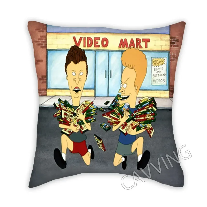 Beavis and Butthead 3D Printed  Polyester Decorative Pillowcases Throw Pillow Cover Square Zipper Cases Fans Gifts Home Decor