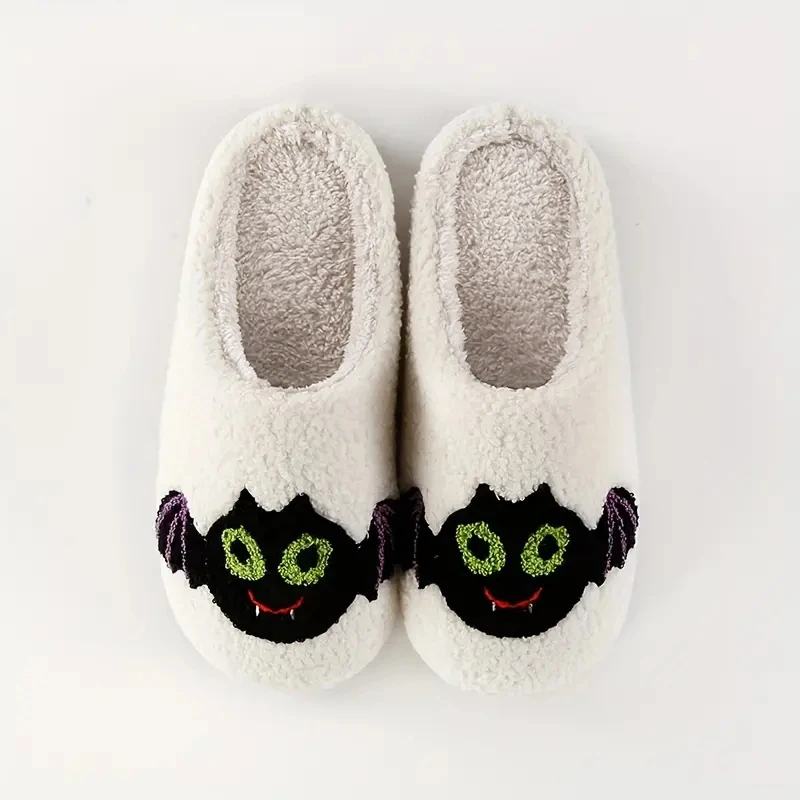 Ladies' Slippers, Halloween Cartoon Ghost Pattern Slippers, Cute and Personalized Home Slippers, Home Slippers