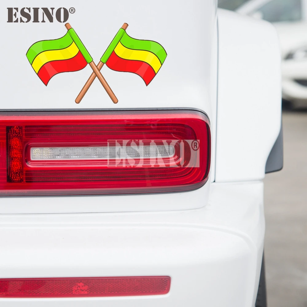 New One Love Race Flag Decorative Sticker Cartoon PVC Decal Waterproof Car Body Pattern Vinyl